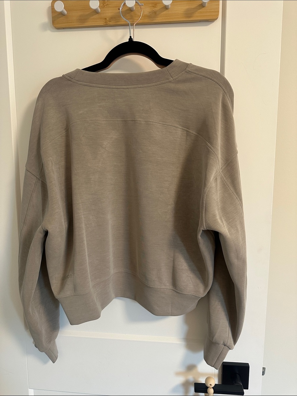 lululemon athletica Relaxed softstreme Crewneck Sweatshirt in Taupe - Picture 3 of 3